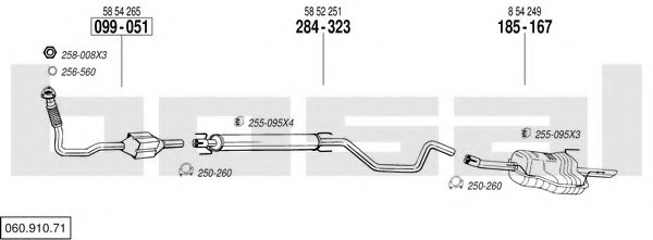 BOSAL 060.910.71 Exhaust System